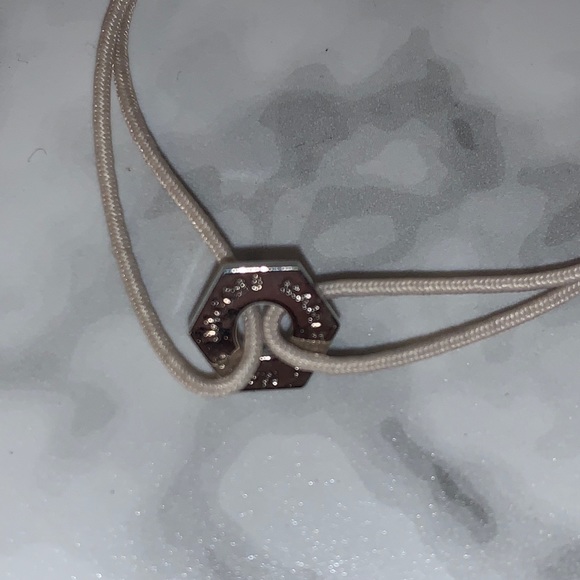 NWT MMJ Oyster Grey & Silver Bolt Corded Friendship Bracelet - Picture 3 of 9